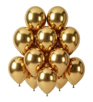 Altın Renk Lateks krom Balon (30 cm) - 12 Adet