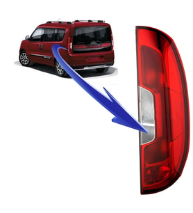 Fiat Doblo Sağ Arka Stop Lambası Tek Kapı 2014--2019 Oem Üründür