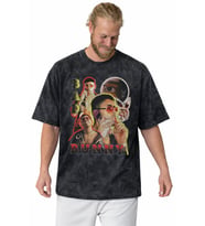 Tasarım Bad Bunny Rapper Şarkıcı Baskılı Unisex Oversize Vintage Yıkamalı Tişört