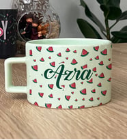 Kişiye Özel Karpuz Desenli Lüks Pastel Fincan Doğum Günü Hediyesi