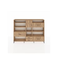 Arges Dolap 13 Raflı 3 Çekmeceli 5 Kapaklı 220x30x163 Çam-Çam