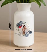 BK Gift Kişiye Özel İsimli Fotoğraflı Seramik Vazo-2, Ev Hediyesi, Ofis Hediyesi, Sevgiliye Hediye