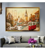 Altın Çerçeveli dekoratif tablo l987 (Gold)