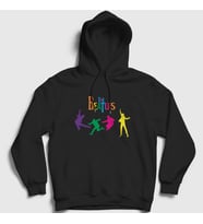 Presmono Unisex Siyah Jump The Beatles Kapüşonlu Sweatshirt 114521tt