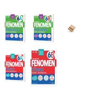 Fenomen 6. Sınıf Maarif 6A ve 6B Fen Bilimleri + Türkçe 4lü Set Soru Bankası + Telefon Standı