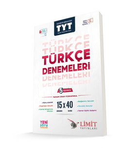 Limit Yayınları Yks Tyt Türkçe 15x40 Denemeleri