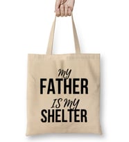 MY FATHER IS MY SHELTER Bez Çanta Uzun Saplı