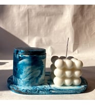 Orange Atelier Beton Mum Seti Dekoratif Bubble Soya Wax