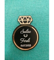 YÜZÜK Nikah magnet Sonsuzluk Magneti -  Magnet Nikah Şekeri - Nişan Şekeri - Söz Şekeri - Düğün Magnet - Nişan Magnet - Söz Magnet - Yenidoğan Magnet - Doğum Magnet - Yaş Magnet 7cm
