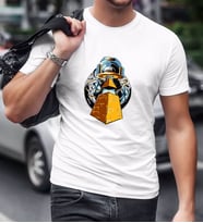 BK Gift Ufo Tasarımlı Beyaz T-Shirt-1