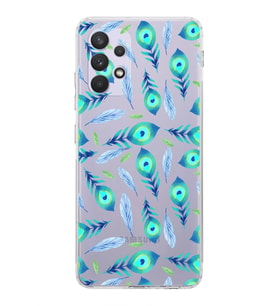 PrintiFy Samsung Galaxy A32 ile Uyumlu Nazar Boncuğu 3 Baskılı Kamera Korumalı Şeffaf Silikon Kılıf