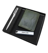 Signator D306 İsme Özel Set - Deri Kartlık + Çakmak  + Scrikss Kalem Seti  İsme Özel Hediyelik Set (Karışık)