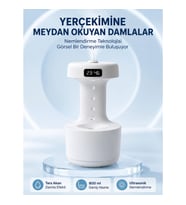 Mey İthalat® Dekoratif Hava Nemlendirici 800 ml Sessiz Aroma Difüzör Anti Yerçekimi Su Efektli