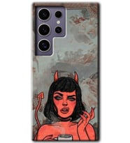 Galaxy S24 Ultra Kılıf HD Desen Baskılı Kılıf - Devil Girl