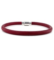 BORDO ORJİNAL ESKİTME DERİ METAL KLİPS ERKEK BİLEKLİK M025E