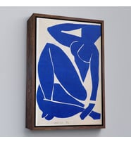 Çerçeveli Henri Matisse - Blue Nude Tablo (Altın)