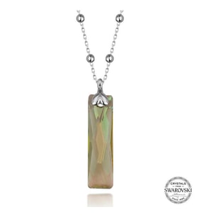 Swarovski Crystal Taşlı Top Zincir Baget Gümüş Kadın Kolye