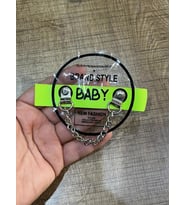 10X7 CM ZİNCİRLİ ŞEFFAF BABY YAZILI YAMA ARMA DİKİŞ AKSESUARI