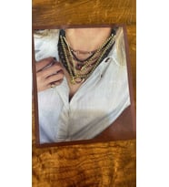 ZİNCİR KOLYELİ KIZ ARMA DİKİŞ APLİKE 23X20 CM (Beyaz)