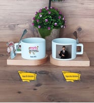 Felsefe Öğretmeni Kupa Bardak Ahşap Altlıklı Kısa Fotoğraflı Öğretmenler Günü Hediyesi