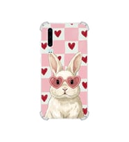 PrintiFy Huawei P30 ile Uyumlu Pembe Pötikare Serisi Pembe Zıpzıp Tasarımlı Uv Baskılı Köşe Korumalı Antişok Kılıf