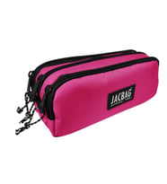 Jacbag Üç Bölmeli Çocuk ve Yetişkin Kalem Çantası - Pembe - Kadın/Kız Çocuk (Çok Renkli)