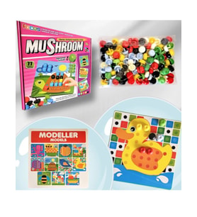 Focus Mosaic - Mushroom - Renkli Mantar Parçaları Yerleştirme Kutu Oyunu