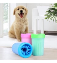 Silikon Jel Fırçalı Kedi Köpek Pati Ayak Yıkama Temizleme Kovası (Küçük) (5343)