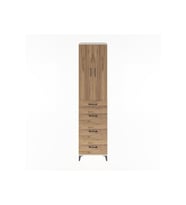 Hyperion Dolap 3 Raflı 4 Çekmeceli 2 Kapaklı 60x44x243 Aytaşı-Çam