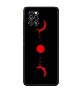 Infinix Note 10 Pro Kılıf Silikon Desen Özel Seri Red Moon 1710