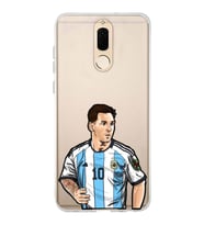 Huawei Mate 10 Lite Uyumlu Lionel Messi Desenli Şeffaf Telefon Kılıfı