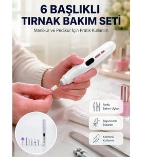 Kurutma Özellikli Manikür Pedikür Cihazı Şarj Edilebilir