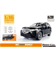1:16 Ölçek 25 Cm Sesli Işıklı Sürtmeli Jeep Jip  Araba Siyah Renk