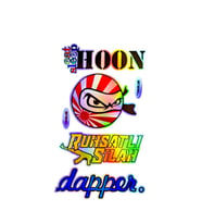 Eat Sleep Hoon Ruhsatlı Silah Dapper Yazılı Hologram Efektli Arka Cam Stickeri 30x20cm