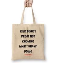 Warren Buffett Quotes - Entrepreneurs Motivation İnspiration Success Work Gifts Bez Çanta Uzun Saplı
