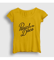 Presmono Kadın Sarı Rare To Die Panic! at the Disco T-Shirt 73479tt (Sarı)
