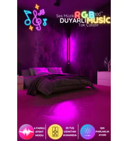 Şerit LED LED RGB Işık Efektli Müzik Duyarlı Abajur – Kumandalı Aplik Gece Lambası