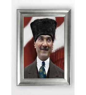 Gümüş Çerçeveli Atatürk Tablo a489