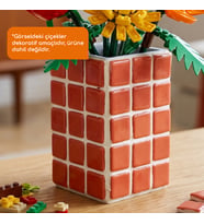 El Yapımı Mozaik Seramik Vazo Renkli Geometrik Desenli Vazo