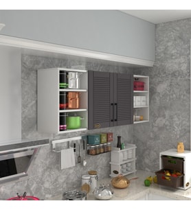 Kenzlife hazır mutfak dolabı domates90 gri mod2 90*160*32 mebran kapak suntalam gövde