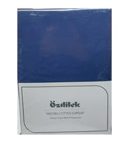 Özdilek Colourist Fitted Lastikli Tek Kişilik Battal Çarşaf Seti (120x200)-Pasifik Mavi