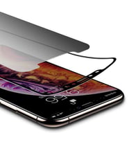 Apple Apple iPhone X Ekran Koruyucu Gizlilik Filtreli Tam Kavisli Hayalet Cam (Siyah)