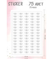 Söz Nişan Kına Nikah Düğün Şişe Ve Magnet Etiketi 75 Adet 1 Tabaka 4x2 Cm