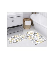 Rovigo Home Dijital Baskılı 2'li Banyo paspas Takımı RVG5257 (Sarı)