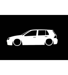 Golf mk4 basık kelebek cam stickeri 2 adet
