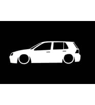 Golf mk4 basık kelebek cam stickeri 2 adet