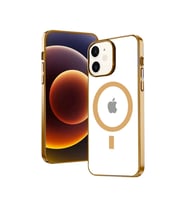 Ally iPhone 12 - 12 Pro 6.1inç Magsafe Uyumlu Renkli Kenar Silikon Kılıf-(5775)