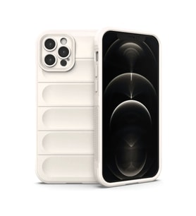 Apple iPhone 12 Pro Kılıf Optimum Silikon - Krem