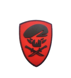 Single Sword Komando Bere-Bıçak Plastik Patch - Peç KIRMIZI1