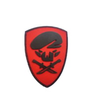 Single Sword Komando Bere-Bıçak Plastik Patch - Peç KIRMIZI1